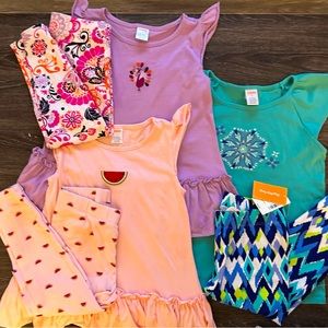 Gymboree lot 3 Capri outfits, all size 8 worn once, 1 pair of capris has tags